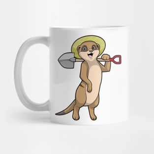 Meerkat as Farmer with Shovel Mug